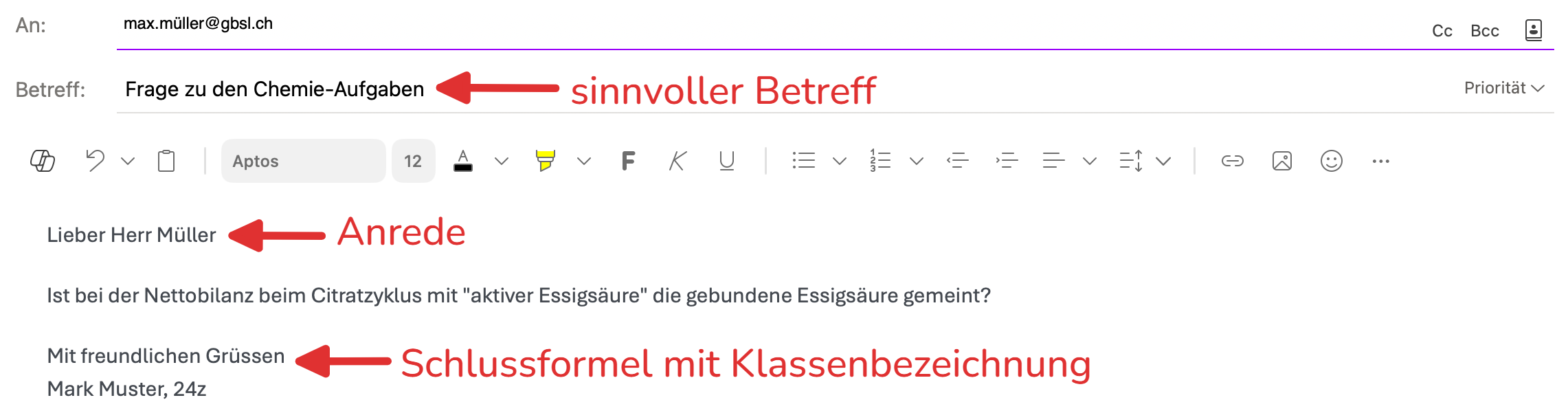 E-Mail gemäss Netiquette